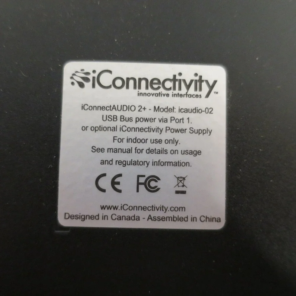 iConnectivity iConnectAUDIO2+‎ USB Audio Interface MIDI I/O Phantom Power